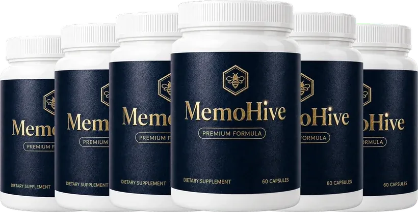 Six bottles of MemoHive Premium Formula